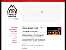 Tablet Screenshot of kaminbau-metzner.com